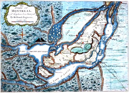 The Isles of Montreal as they have been surveyd by the French engineers