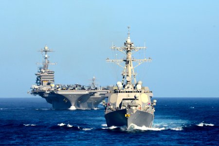 The John C. Stennis Carrier Strike Group is underway. (20187729559)
