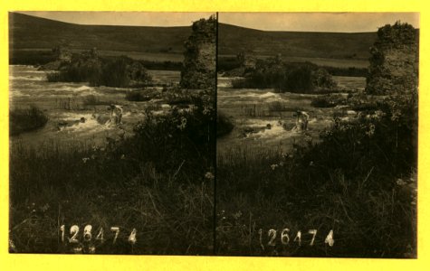 The Jordan river and view of Roman bridge, Palestine LCCN2004672912