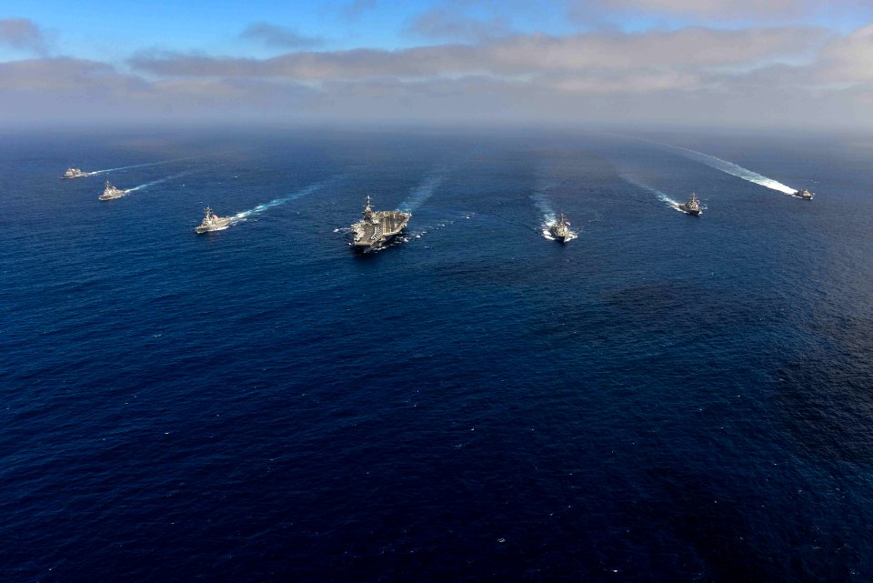 The John C. Stennis Carrier Strike Group is underway. (17554887935)
