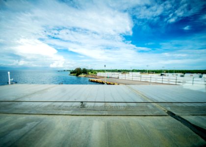 The joint high speed vessel USNS Spearhead (JHSV-1) transits the Caribbean Sea Aug. 30, 2014, in support of Southern Partnership Station (SPS) 2014 140830-N-XQ474-007