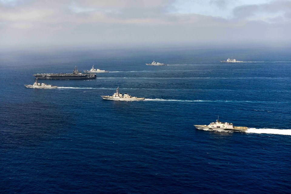 The John C. Stennis Carrier Strike Group is underway. (17554888325)
