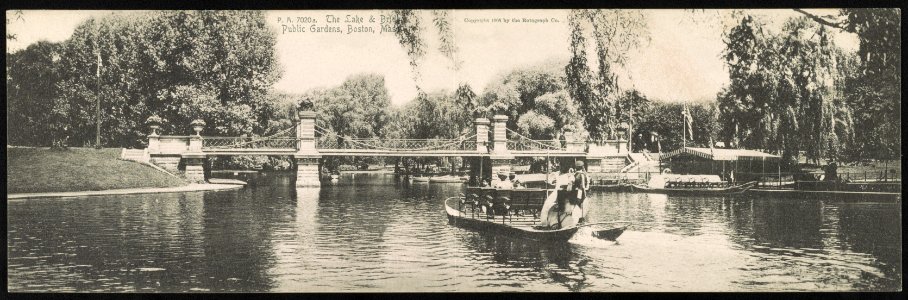 The lake & bridge, public gardens, Boston, Mass. LCCN2013647073