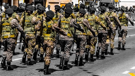 Military parade group