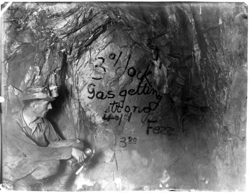 The last message. Left by 47 entombed miners in Argonaut (gold) Mine, Jackson, Calif. Written with carbide lamps on the face of the 4350 foot drift LCCN2006690359