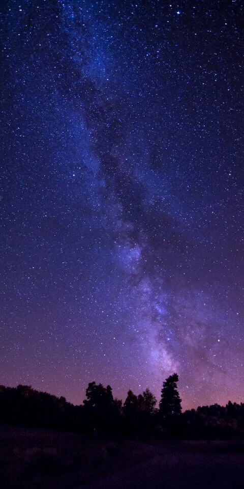 Desktop moon milky way