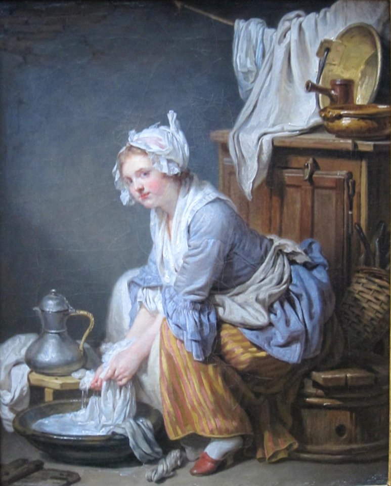 The Laundress by Jean-Baptiste Greuze, 1761, Getty Center