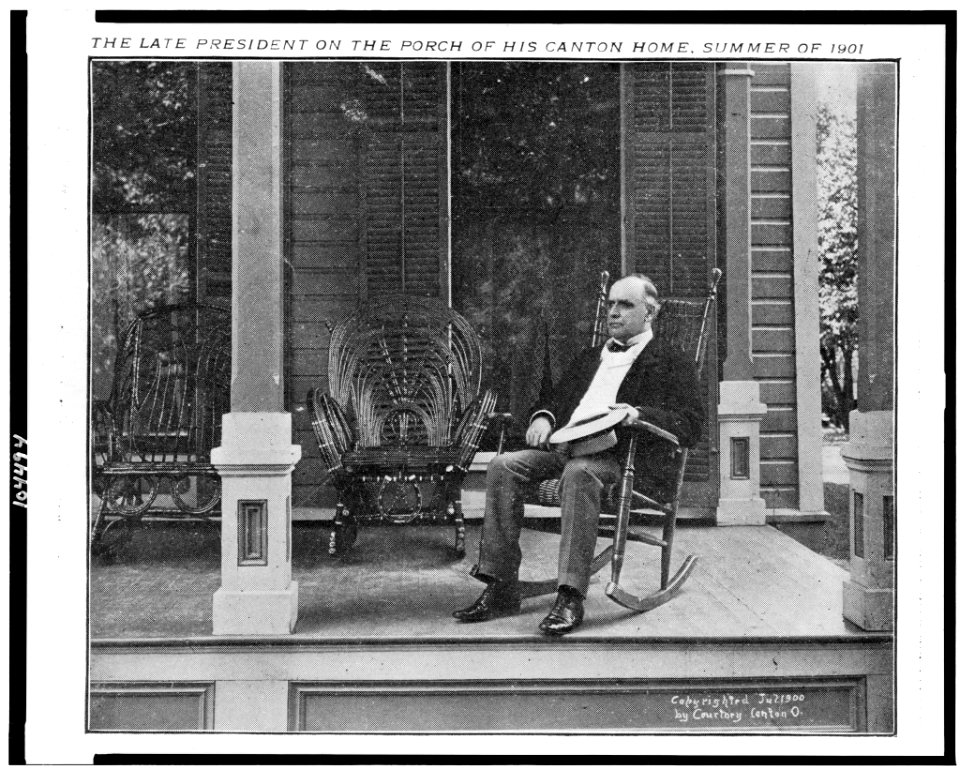 The late president on the porch of his Canton home, summer of (i.e., 1900) LCCN91796127