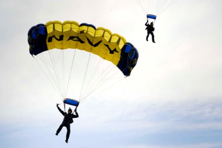 The Leap Frogs jump during Rhode Island Navy Week. (17977110158)