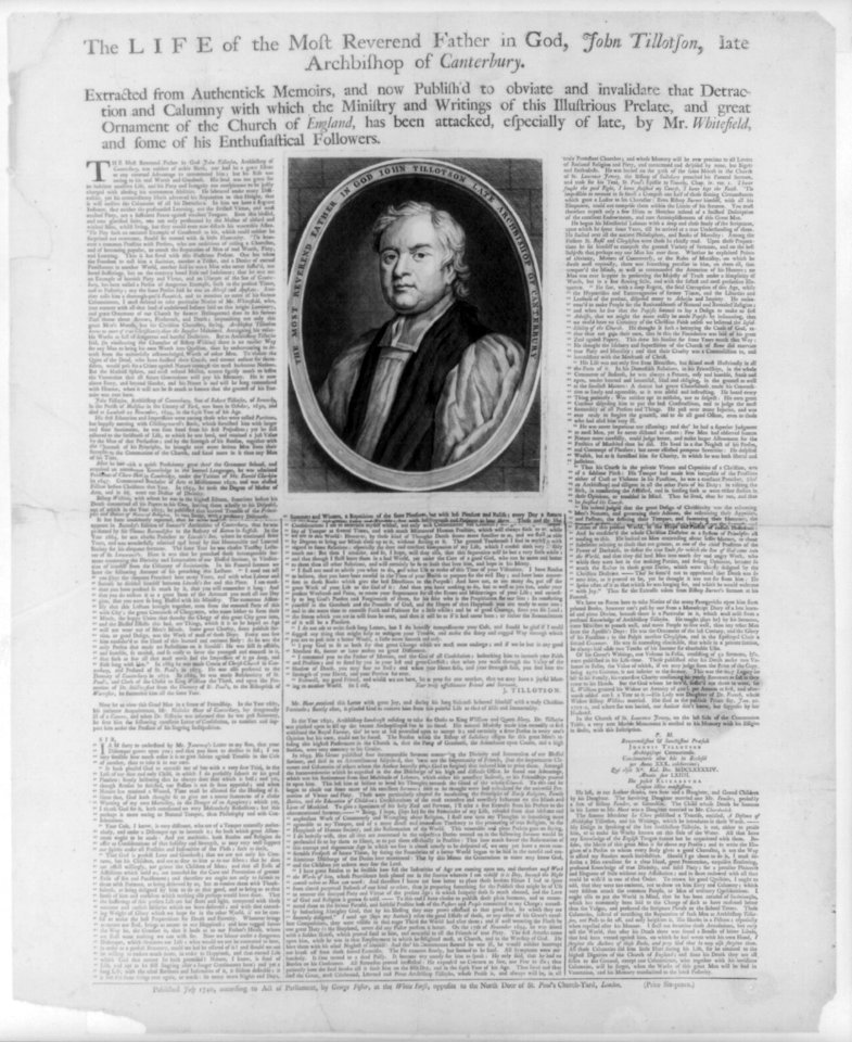 The Life of the Most Reverend Father in God, John Tillotson, late Archbishop of Canterbury LCCN2007680100