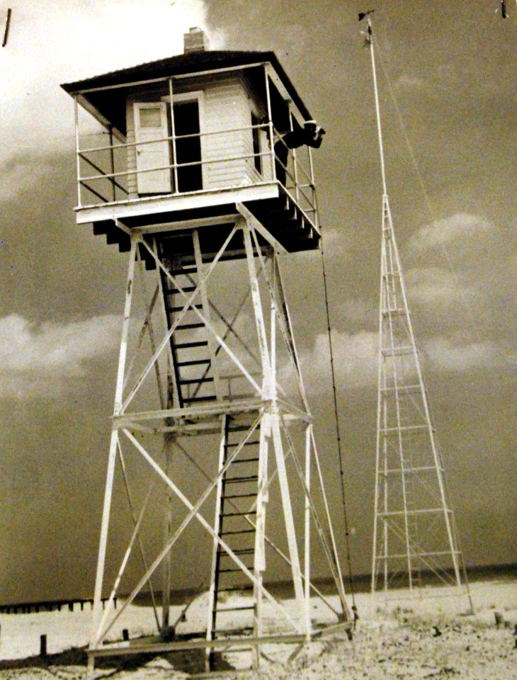 The lookout tower at Pea Island Coast Guard Station, North Carolina, 1942 (23911263159)