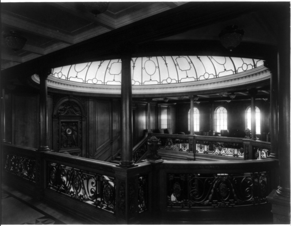 The main stairway on the R.M.S. Olympic) - William H. Rau, Philada LCCN2002721350