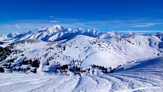 Cold panorama mont blanc