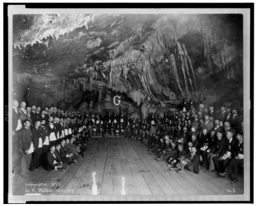 The Masonic Grand Lodge of Arizona meeting in the cave in the mine of the Copper Queen Consolidated Mining Co. at Bisbee, Arizona, Nov. 12th 1897 - A. Miller. LCCN99472628
