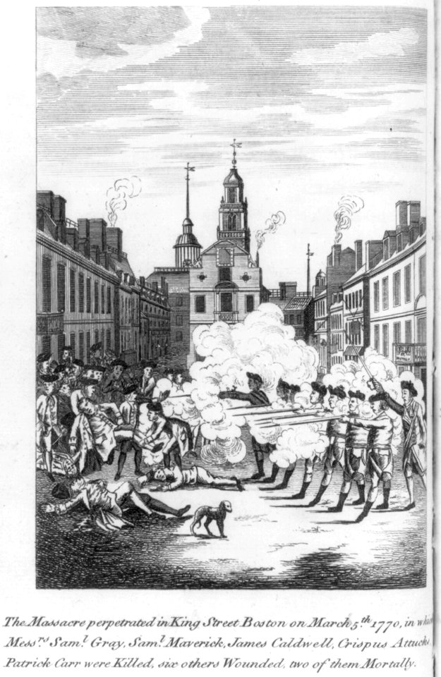 The massacre perpetrated in King Street Boston on March 5th 1770, ... LCCN2004670035