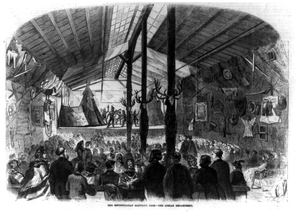 The Metropolitan Sanitary Fair - the Indian Department (NYC. Indians dancing on stage) LCCN99613975