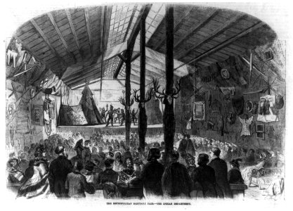 The Metropolitan Sanitary Fair - the Indian Department (NYC. Indians dancing on stage) LCCN99613975