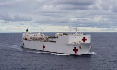 The Military Sealift Command hospital ship USNS Mercy (T-AH 19) participates in Pacific Partnership 2015 150527-N-BK290-558