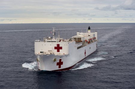 The Military Sealift Command hospital ship USNS Mercy (T-AH 19) participates in Pacific Partnership 2015 150527-N-BK290-746