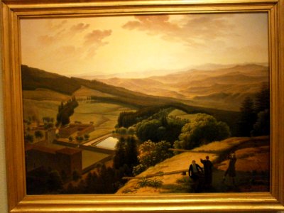 The monastery of Vallombrosa and the Arno valley seen from Paradisino (Louis Gauffier)