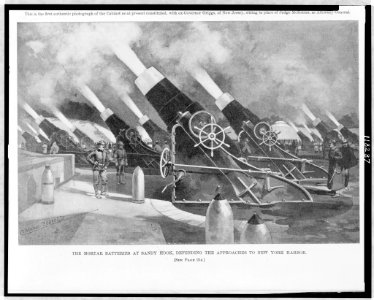 The mortar batteries at Sandy Hook, defending the approaches to New York Harbor - C. Beecher Bunnell. LCCN97513281 photo