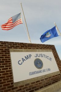 The national ensign flies at half staff at Camp Justice, Jan 10. DVIDS357103