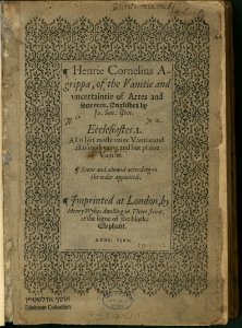 The National Library of Israel - Of the Vanitie and Uncertaintie of Artes and Sciences 1938619 1055659-10-0005 WEB