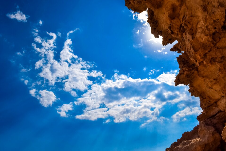 Clouds light sunbeam