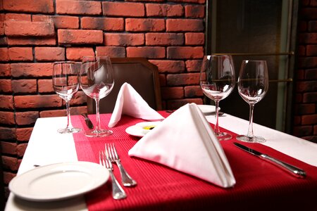 Dining wineglass restaurant photo