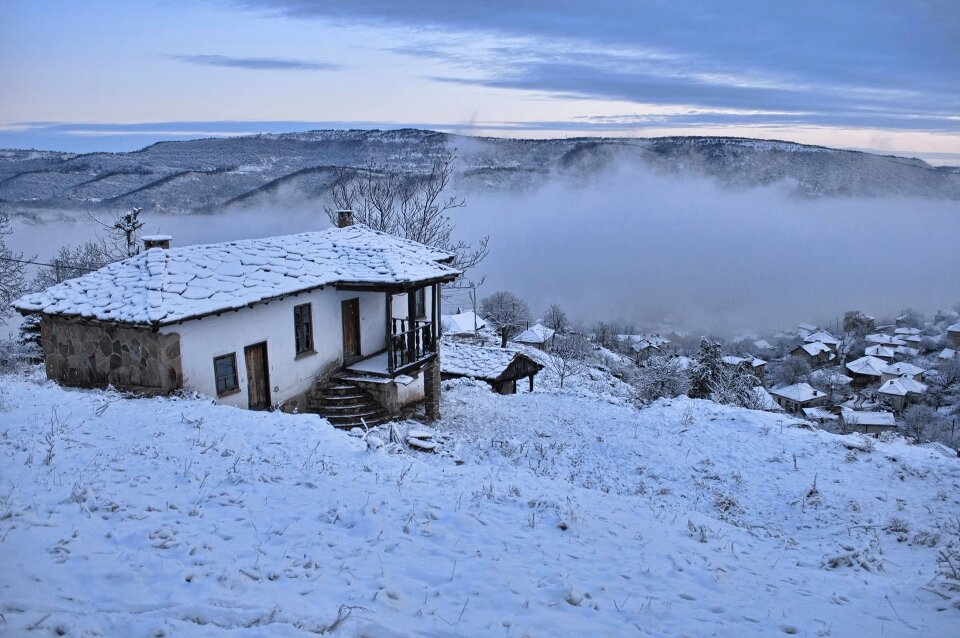 Bulgaria village fog