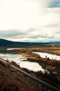 Landscape lake water