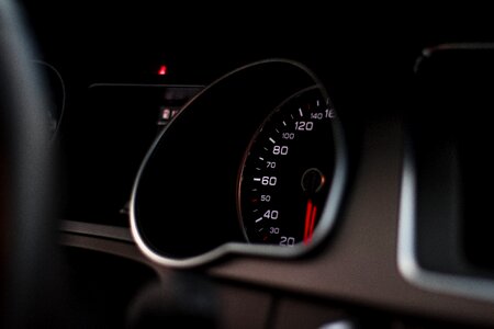 Vehicle kilometer display speedometer photo