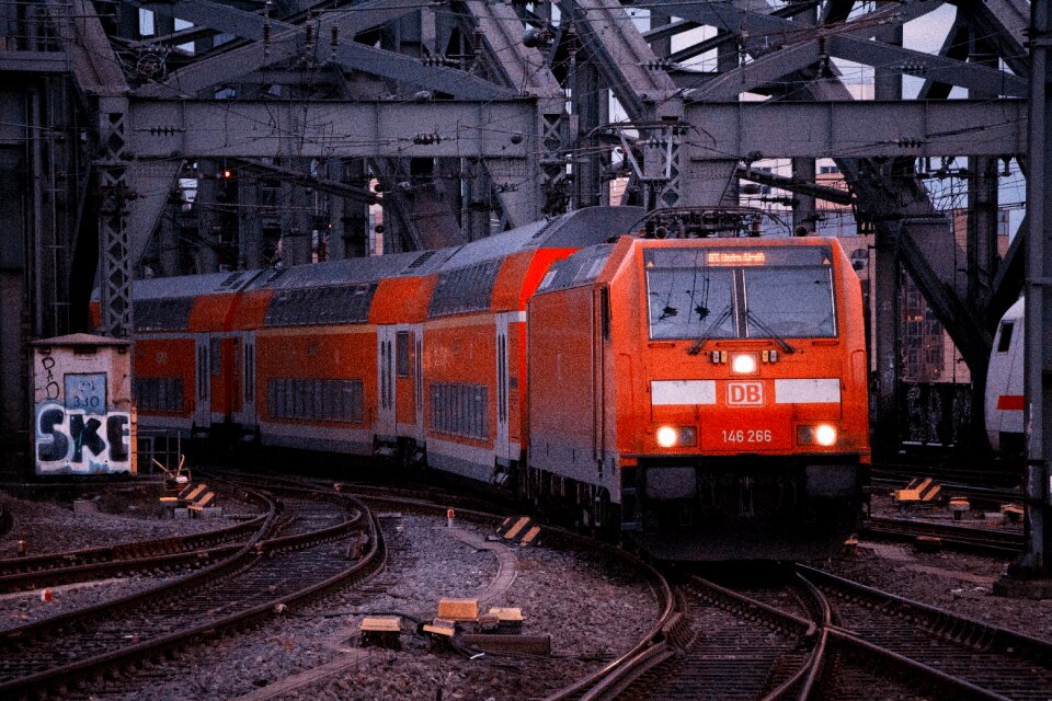 Motor railway line station