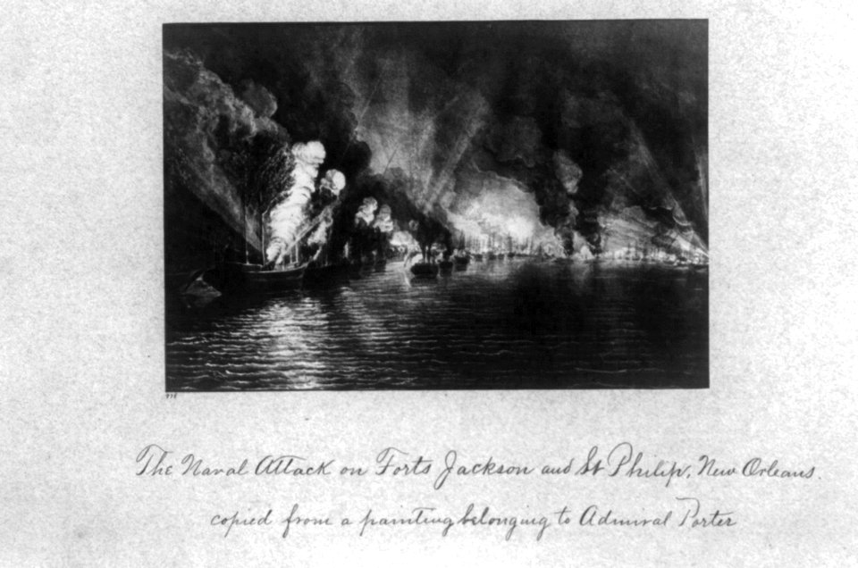 The Naval attack on Forts Jackson and St. Philip, New Orleans LCCN2005681005