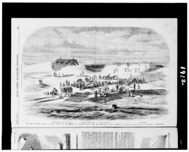 The new batteries erected on Morris Island for the defence of Charleston Harbor and the reduction of Fort Sumpter - from a sketch by our special artist now in Charleston, S.C. LCCN94508993
