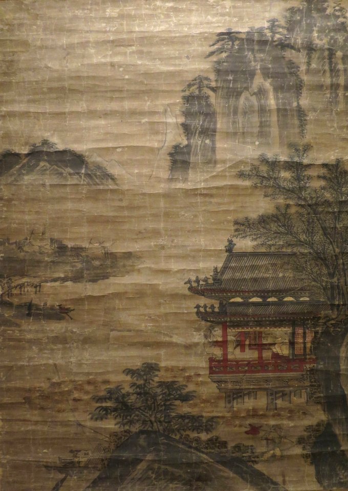 The Neo-Confucian Cosmologist Zhou Dunyi Admiring Lotus Flowers, anonymous Korean Honolulu Museum of Art, 2006.252