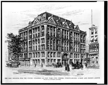 The New building for the United Charities of New York City, corner Twenty-Second Street and Fourth Avenue - drawn by Hughson Hawley. LCCN93509656