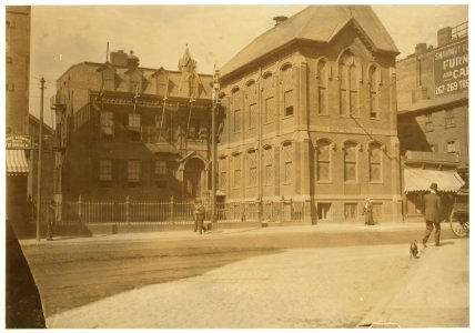 The Newsboys Building. Intended to Counteract the Attractions of the street. LOC cph.3a29800