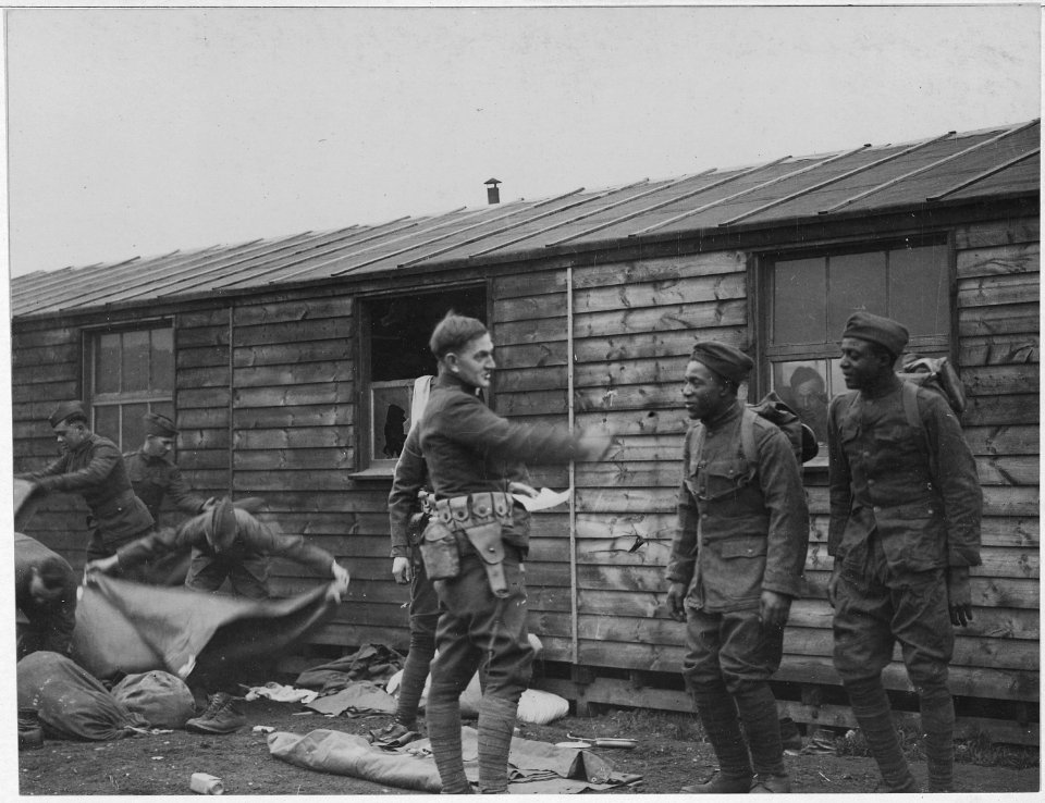 The Negroes had learned of orders to entrain for home had been received by another detachment and th . . . - NARA - 533557