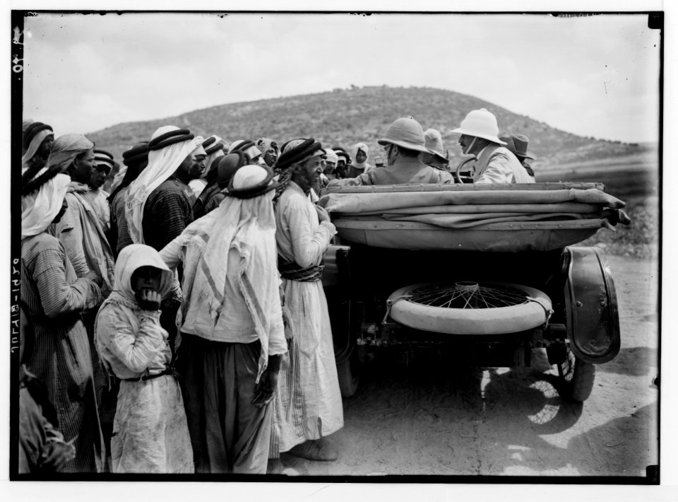 The new era in Palestine. The arrival of Sir Herbert Samuel, H.B.M. high commissioner, etc. Sir Herbert Samuel, talking to the villagers. LOC matpc.02290
