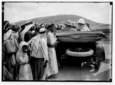 The new era in Palestine. The arrival of Sir Herbert Samuel, H.B.M. high commissioner, etc. Sir Herbert Samuel, talking to the villagers. LOC matpc.02290