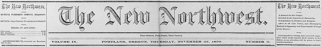 The New Northwest LCCN2002719600