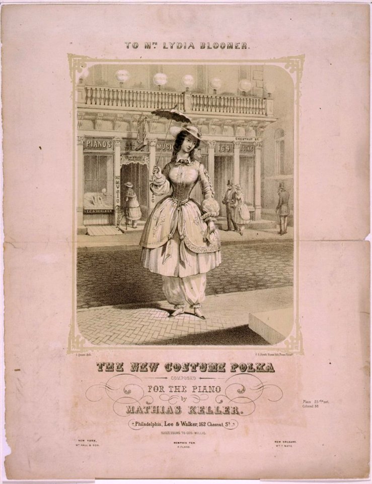 The new costume polka, composed for the piano by Martha Keller - J. Queen delt. ; P.S. Duval's Steam lith. Press. LCCN96510135