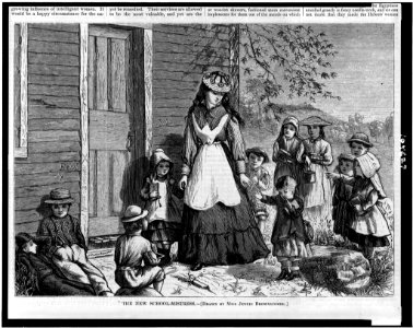 The New school-mistress - drawn by Miss Jennie Brownscombe. LCCN92504487