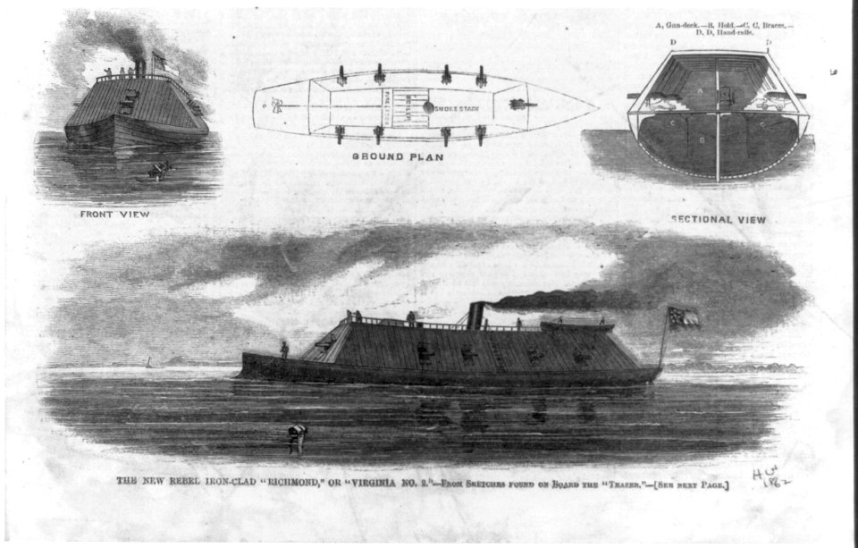 The new Rebel iron-clad RICHMOND, or VIRGINIA NO. 2 - from sketches found on board the TEAZER LCCN2006691851