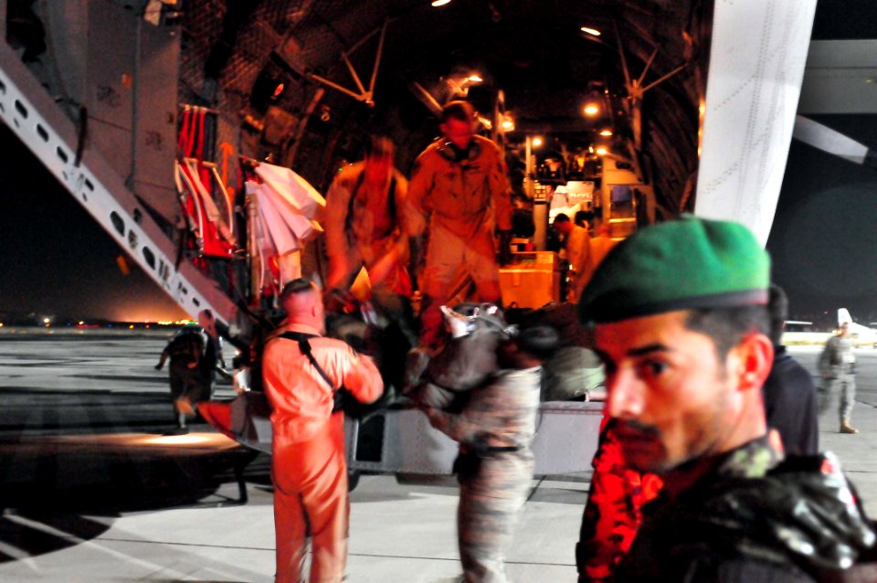 The newest C-27 transport plane arrives at the Afghan National Army Air Corps base in Kabul (4533842017)