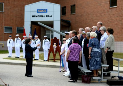 The Newport Navy Choristers sing the Navy Hymn during a 9-11 commemoration ceremony at Naval Station Newport, R.I., Sept 140911-N-PX557-213