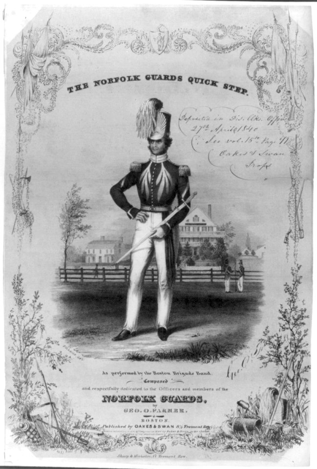 The Norfolk Guards Quick Step, as performed by the Boston Brigade band... LCCN2001701514
