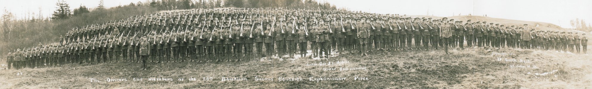 The officers and members of the 26th Battalion Second Canadian Expeditionary Force. No. 7 (HS85-10-30187)