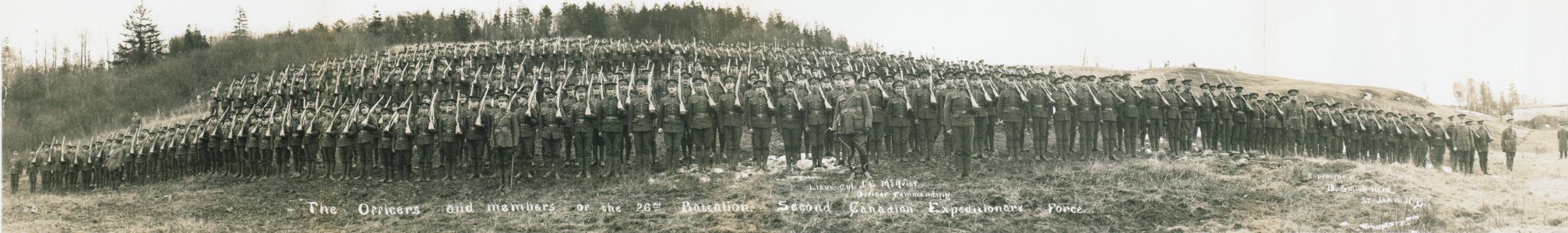 The officers and members of the 26th Battalion Second Canadian Expeditionary Force. No. 5 (HS85-10-30185)